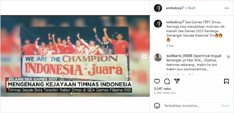 Soal Kisah Widodo C Putro & Memori Timnas Garuda Juara SEA Games 1991. (Instagram Widodo C Putro).