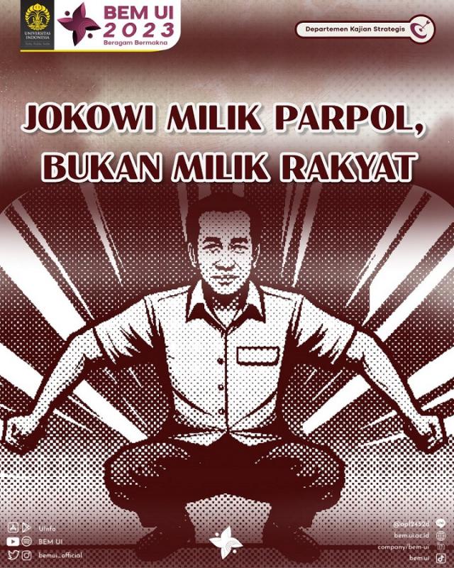 Usai Kritik Pemerintahan Jokowi, Akun Twitter BEM UI Diduga Diretas. (Twitter BEM UI).