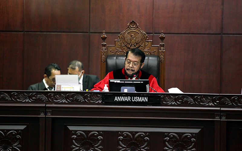 Ketua Mahkamah Konstitusi (MK) Anwar Usman. Robinsar Nainggolan