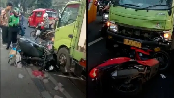 Jasa Raharja Ogah Beri Santunan 8 Pemotor Lawan Arah Tertabrak Truk. (Kolase dari berbagai sumber).