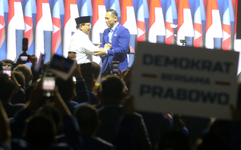 Ketua Umum Partai Demokrat Agus Harimurti Yudhoyono (AHY) resmi membacakan dukungan Partai Demokrat kepada bacapres Koalisi Indonesia Maju Prabowo Subianto sebagai capres 2024 di Jakarta, Kamis (21/9/2023). AHY mengatakan harapan pertama ialah meneruskan hal baik yang telah dicapai oleh pemimpin sebelumnya. AHY mengatakan hal itu sebagai makna dari kesinambungan lintas generasi kepemimpinan. Robinsar Nainggolan