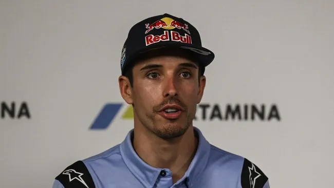 Alex Marquez mundur dari MotoGP Mandalika 2023. (AFP/SONNY TUMBELAKA)