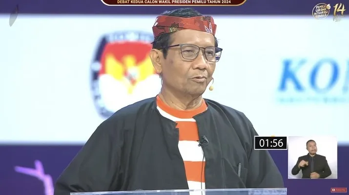 Calon wakil Presiden Mahfud MD janjikan internet gratis dan cepat (Dok.Tangkapan Layar Youtube KPU)