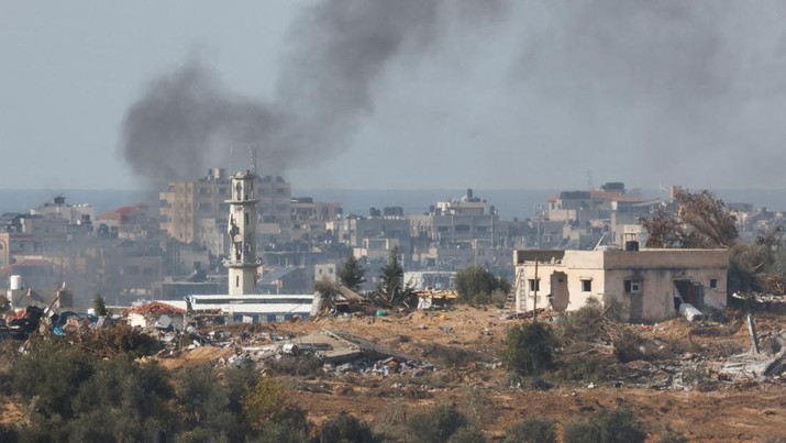 Situasi Perang Gaza. (Reuters via Detik)