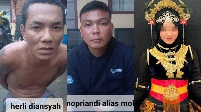 Polisi Berhasil Ringkus Dua Begal Sadis Pembunuh Mahasiswi Unsri. (Kolase dari berbagai sumber).