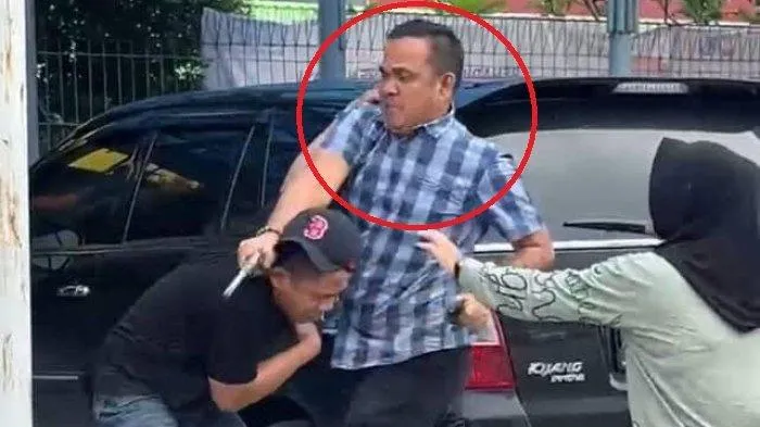 Momen penembakan dan penusukan oleh Aiptu FN (Dok.Tribun)