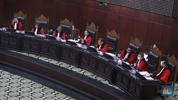 Sdang Perselisihan Hasil Pemilihan Umum (PHPU) Pilpres 2024 di Mahkamah Konstitusi. (Detik)