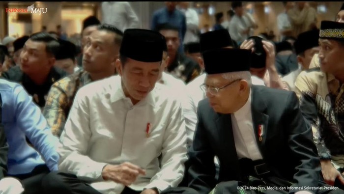 Presiden Jokowi dan Wapres Ma`ruf Amin Salad Ied di Mesjid Istiqlal Jakarta, Rabu (10/4).