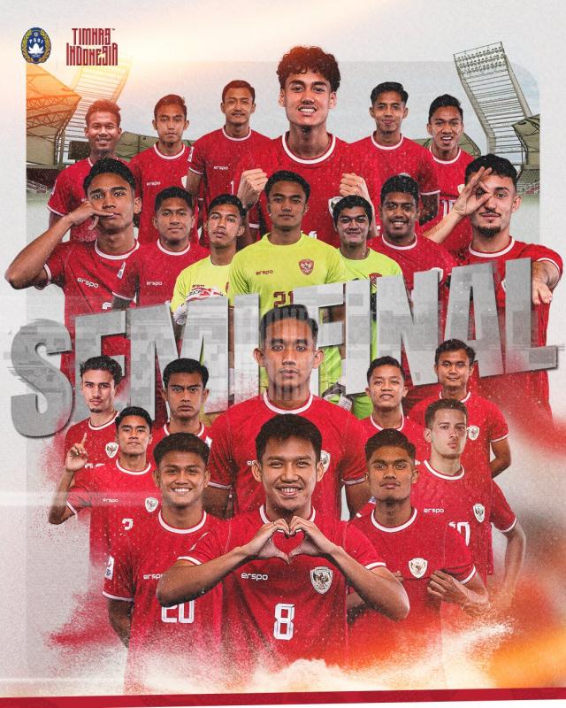 Hajar Korsel di Adu Pinalti, Indonesia Lolos Semfinal Piala Asia U-23. (Twitter Timnas).