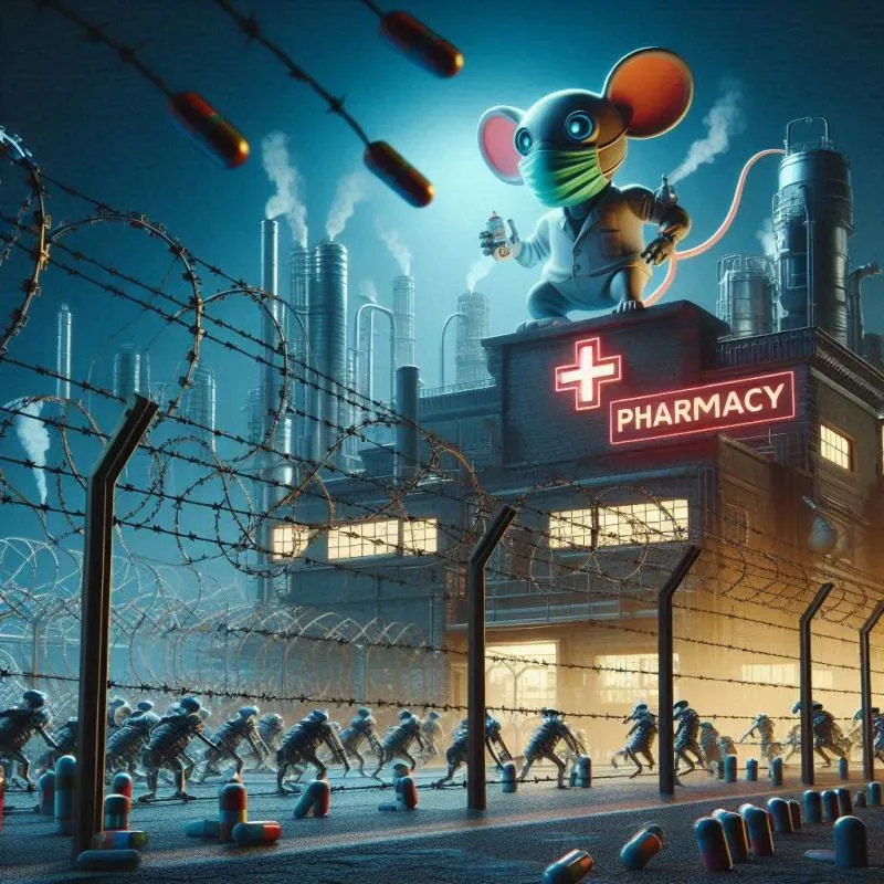 Ilustrasi: Industri farmasi yang terancam pailit akibat digerogoti di dalam dan tak sanggup menghadapi (dibunuh) persaingan dari luar. (Bing)