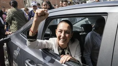 Claudia Sheinbaum menang Pilpres Meksiko. (AP/Eduardo Verdugo)