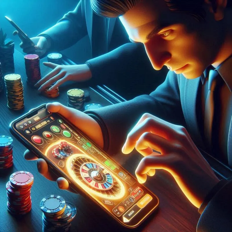 Ilustrasi: Judi online di perangkat handphone. (bing)