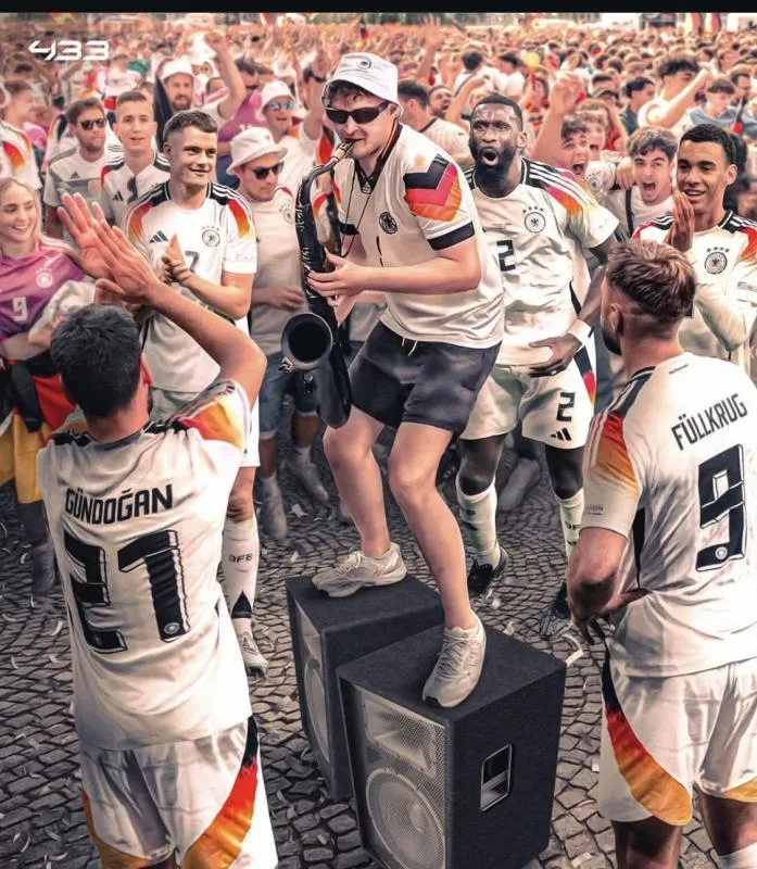 Ilustrasi Jerman berhasil lolos ke 8 besar euro 2024 (Source : Instagram 433)