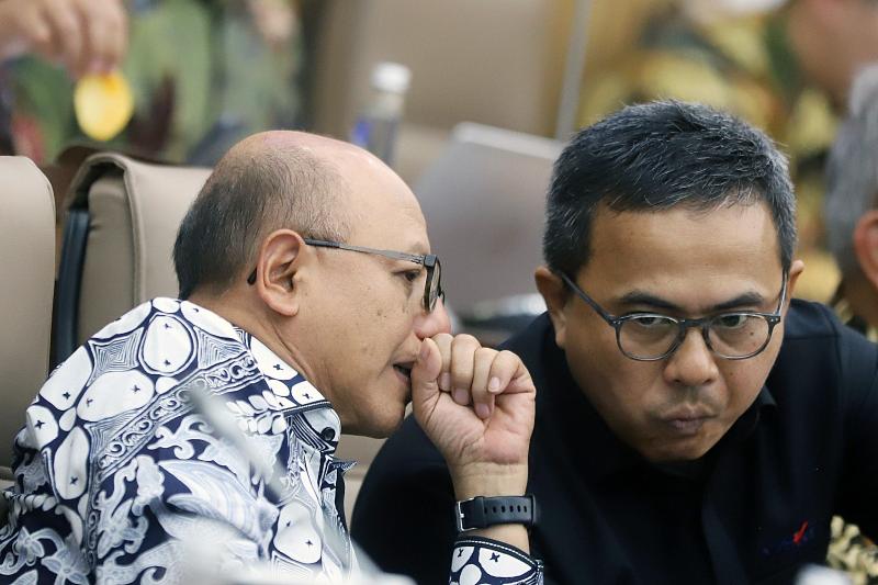 Direktur Utama IFG Hexana Tri Sasongko ketika RDP dengan Komisi VI DPR RI (Istimewa)