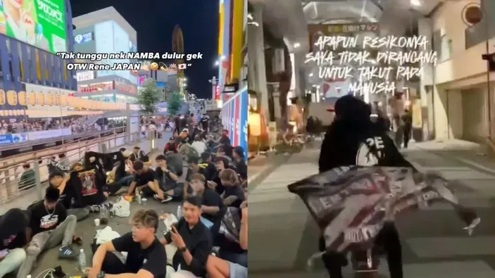 video viral sekelompok orang yang diduga WNI melakukan berbagai kegiatan yang meresahkan di Jepang. (Istimewa).