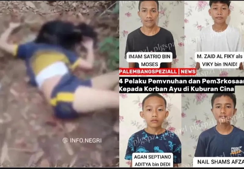 Biadab, Siswi SMP di Palembang Diperkosa-Dibunuh di Kuburan Cina. (Istimewa).