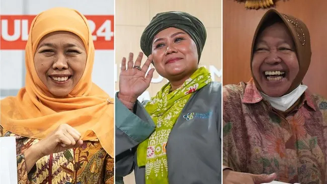 Resmi, KPU Tetapkan Khofifah, Risma & Luluk Bertarung di Pilgub Jatim. (Istimewa).