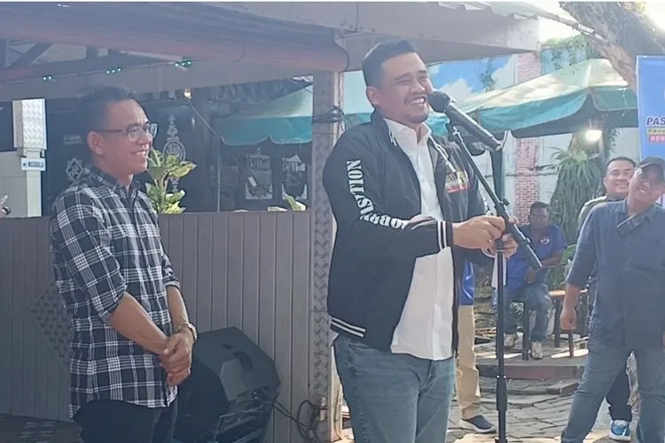 Kampanye di Deli Serdang, Bobby Nasution: Kami Keluarga Besar Mulyono. (Kompas.com).