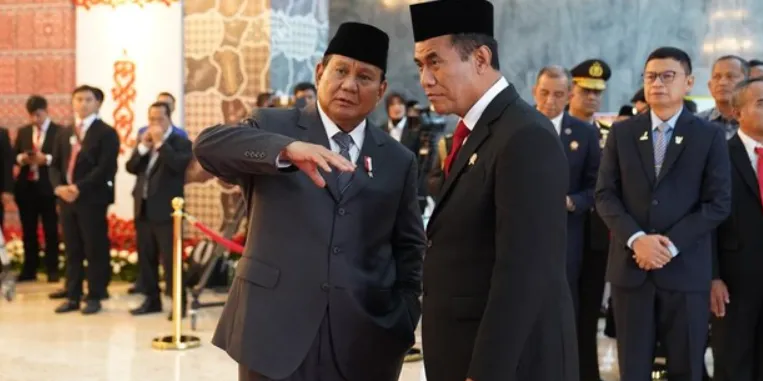 Presiden Prabowo Subianto bersama Menteri Pertanian Amran Sulaiman. (ist) 