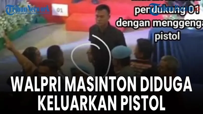 Respons Polisi soal Walpri Masinton Diduga Bawa Pistol di Arena Debat. (Tribun).
