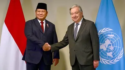 Presiden Prabowo Subianto mengatakan Indonesia siap mengerahkan pasukan perdamaian ke Jalur Gaza, Palestina, saat bertemu Sekjen PBB Antonio Guterres di KTT G20. (Foto: Muchlis Jr - Biro Pers Sekretariat Presiden)
