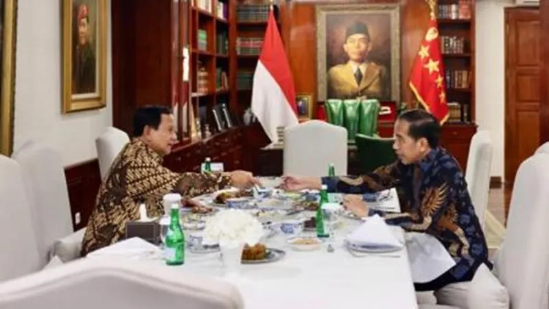 Ini Isi Percakapan Prabowo dan Jokowi saat Makan Malam di Kertanegara. (Inews).