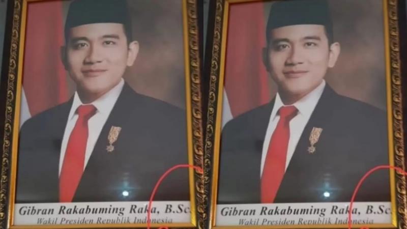 Heboh Gelar BSc di Foto Wapres Gibran Dipertanyakan Netizen. (Istimewa).