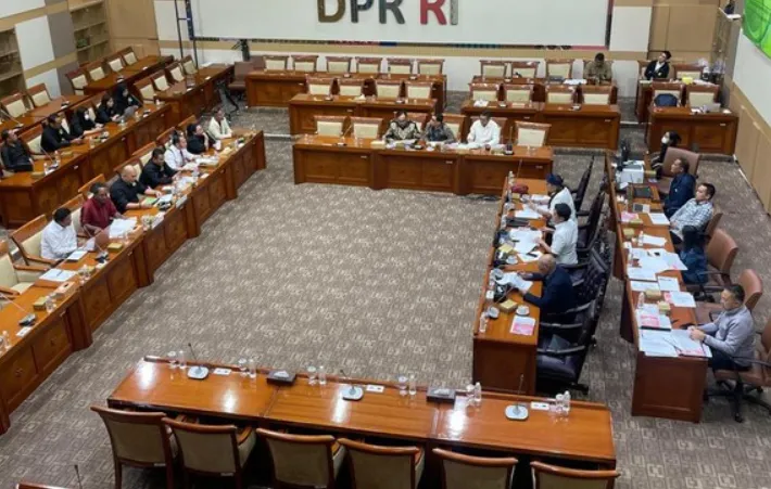  Rapat Dengar Pendapat Umum (RDPU) di ruang rapat Komisi III DPR, Senayan, Jakarta, Rabu (15/1/2025. (Detik)