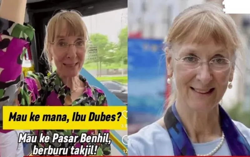 Viral Dubes Jerman untuk RI Ikut Takjil War di Daerah Benhil Jakarta. (Istimewa).