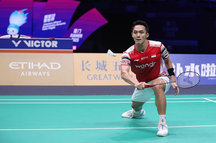 Jonatan Christie , Indonesia ke Perempat final Sikat India 4-1 di Piala Sudirman 2025 foto sport