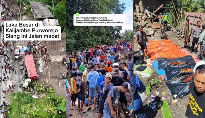 11 Orang Tewas Akibat Kecelakaan Maut Truk Tabrak Angkot di Purworejo. (Istimewa).