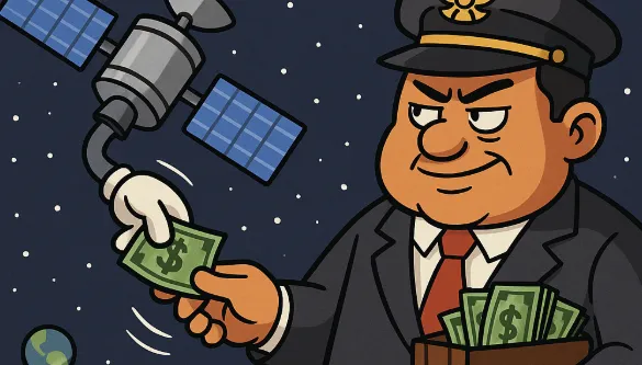 Ilustrasi: Korupsi Pengadaan SAtelit di Kemenhan. (ChatGPT)