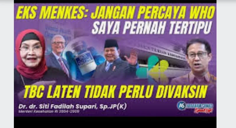 Terungkap! Mantan Menkes Kritik WHO dan Vaksin TBC, Pernah Dibohongi foto : YouTube Abraham Samad
