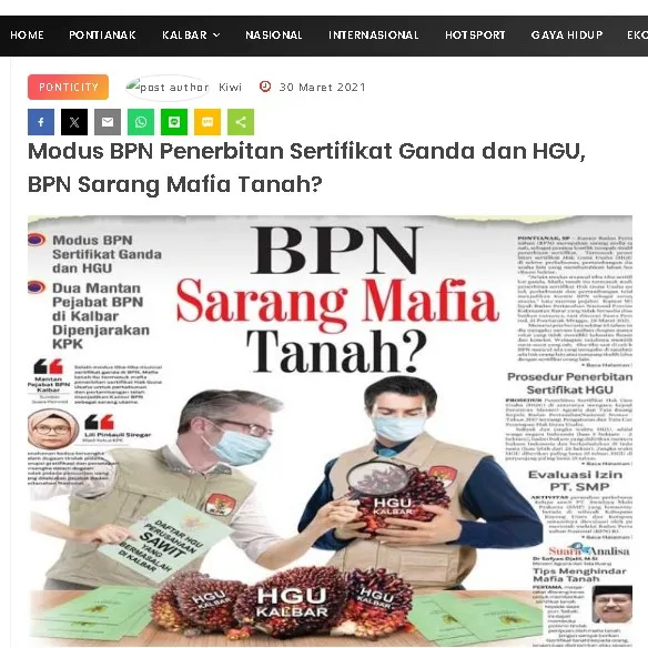 Kenali Mafia Tanah dan Modus Operandi yang Sering Digunakan  foto : suarapemredkalbar.com