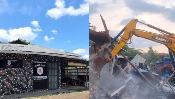 Before After Posko GRIB Jaya di Lahan BMKG di Tangsel (dok. detikcom)