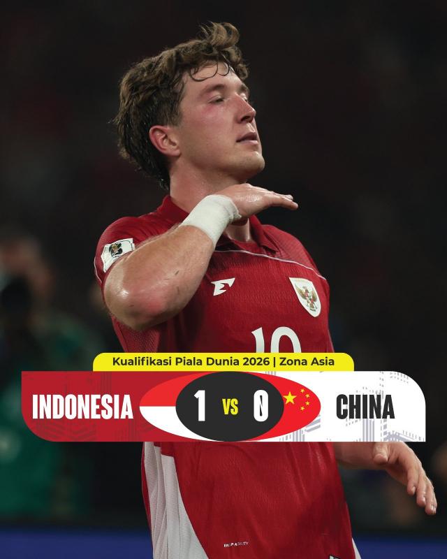 Pernyataan Ole Romeny Usai Cetak Gol Kemenangan Indonesia vs China. (X Timnas).