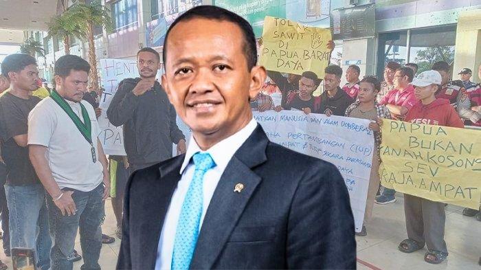 Dihadang Demonstran Bandara Sorong Bahlil Biasa Lolos Pergi foto jambi.tribunnews.com