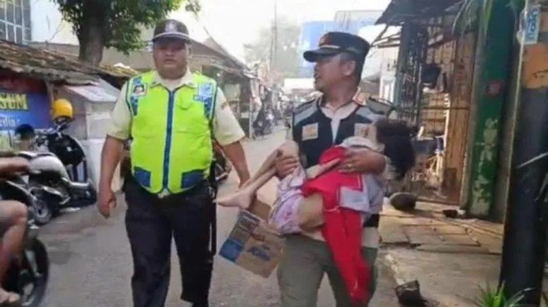 Bocah terlantar di Kebayoran lama (Dok.Tribun)