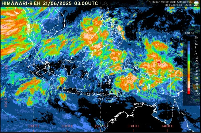Cuaca Ekstrem, Waspada Potensi Hujan Lebat Hingga Akhir Maret (foto : BMKG)