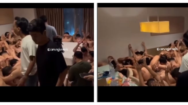 Viral Video Penggerebekan Pesta Gay di Bogor: Tak Ada yang Berbusana. (Istimewa).