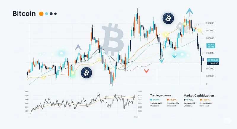 Ilustrasi Gambar Tentang Fluktuasi Harga BItcoin - Sumber Foto: Gemini AI (promnt: gambar ilustrasi dinamika harga bitcooin)