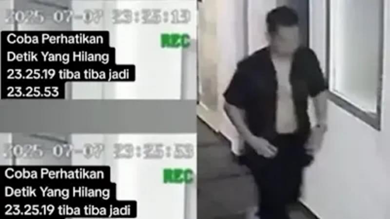 CCTV Diplomat Kemlu Janggal: Detik 23.25.19 Tiba-tiba jadi 23.25.53. (Istimewa).
