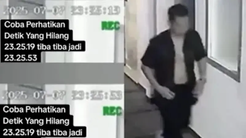 CCTV Diplomat Kemlu Janggal: Detik 23.25.19 Tiba-tiba jadi 23.25.53. (Istimewa).