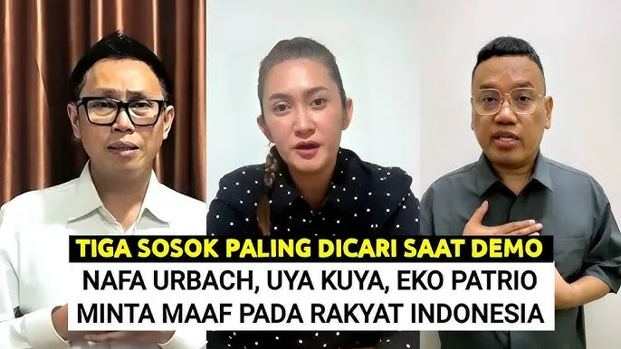 Ketika Eko Patrio, Uya Kuya dan Nafa Urbach Minta Maaf pada Rakyat. (Istimewa).