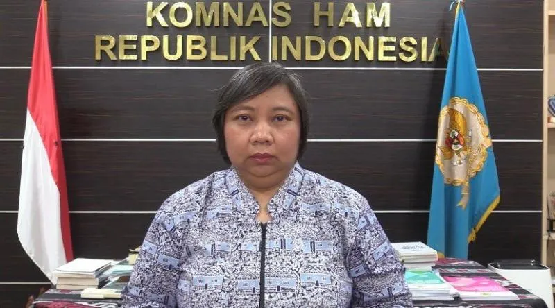 Ketua Komisi Nasional Hak Asasi Manusia (Komnas HAM), Anis Hidayah, saat diwawancara awak media (Foto: Humas Komnas HAM)