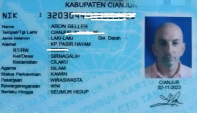 Dirjen Dukcapil Buka Suara Soal Viral Warga Israel Punya KTP Cianjur. (Istimewa).