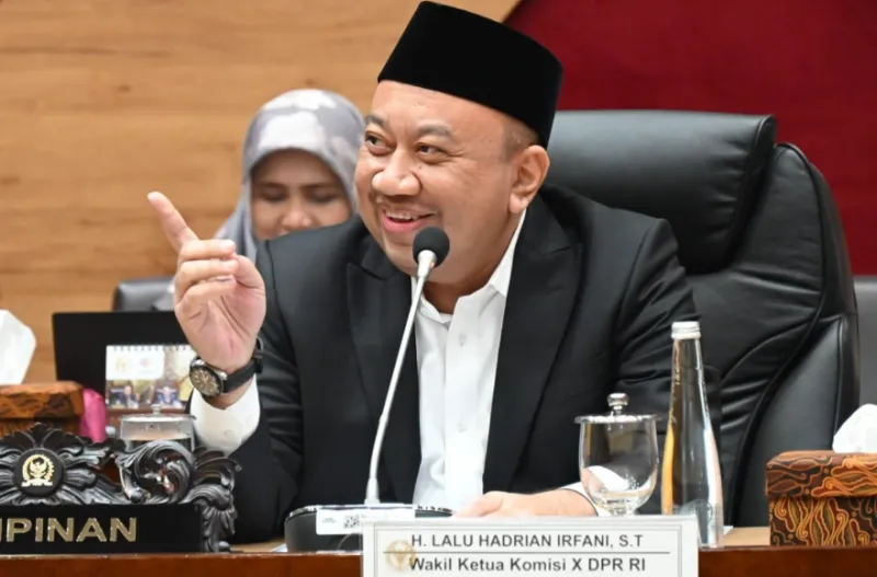 Wakil Ketua Komisi X DPR RI dari Fraksi Partai Kebangkitan Bangsa (PKB) Lalu Hadrian Irfani. (Sinpo)