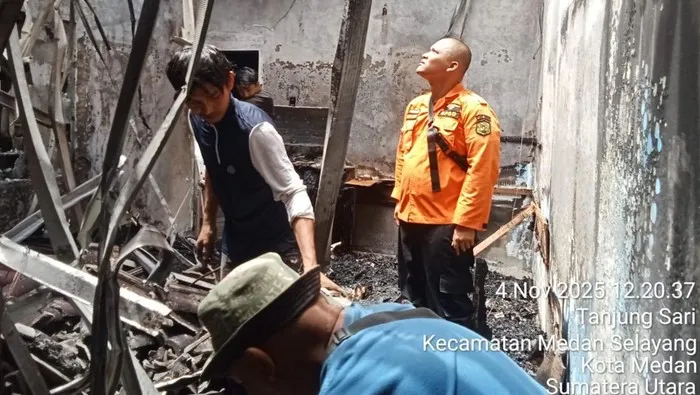 Rumah Hakim yang Minta Bobby Dihadirkan di Sidang Hangus Terbakar. (BPBD).