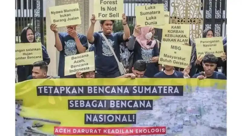 Mulai Gelar Demo, Warga Aceh Long March Desak Status Bencana Nasional. (Istimewa).