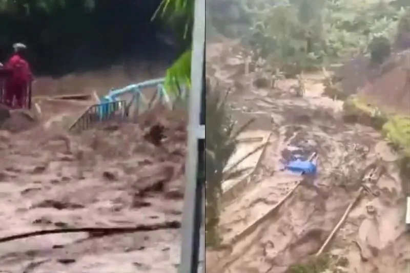 Kolam Air Panas Wisata Guci Tegal Hilang Usai Diterjang Banjir. (Istimewa).